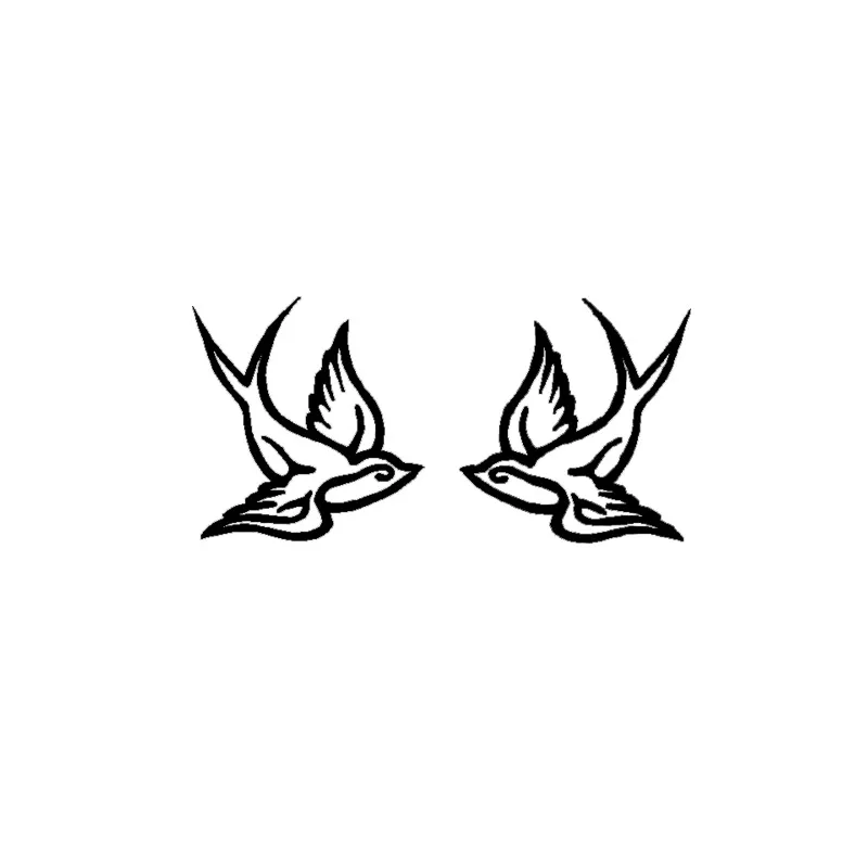 Sparrow Swallow Bird Set Tattoo Funny Attractive Car Styling Decal Vinyl Love Car Decorative Art Sticker Jdm