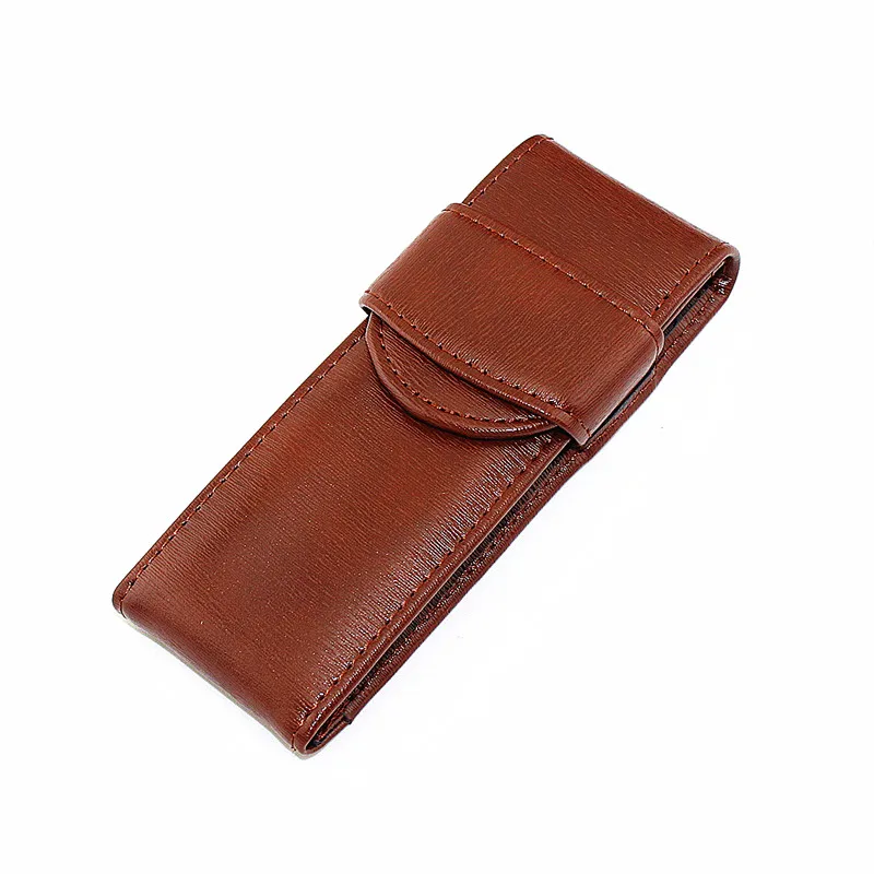 Fountain Pen / Roller Pen Pencil Case Pen Bag Real Leather Quality Washed Cowhide Black /Coffee Pen Pouch / Holder