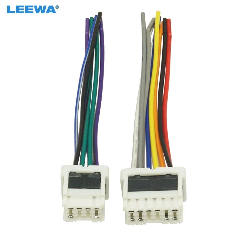 

LEEWA Car Stereo Power Wiring Harness Adapter For Old NISSAN Micra Patrol Skyline Sunny Primera Radio Wire Plug #CA5712