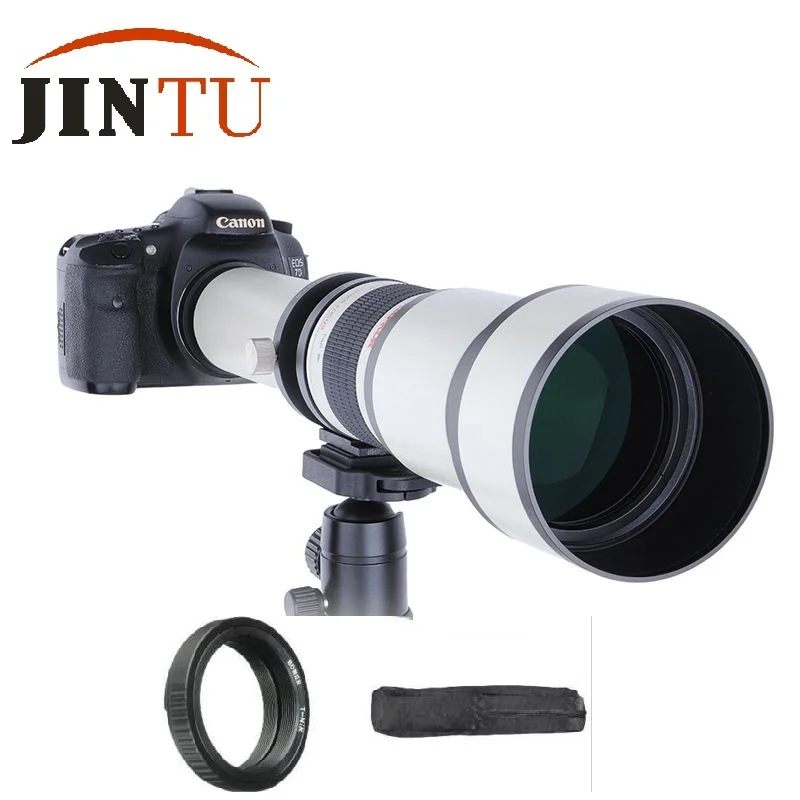 JINTU 650-1300mm f/8-16 Long Range Telephoto Zoom Lens + Carry Bag for NIKON DSLR Camera D5500 D5300 D5200 D800 D4 D90 DF