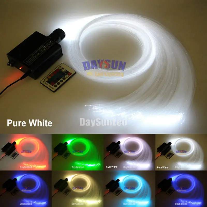 

LED Ceiling Fiber Optic Star Light 16W RGBW Light Engine + Remote+ 300pcs*0.75mm + 30pcs*1.5mm Fiber Cable + 30pcs Crystals