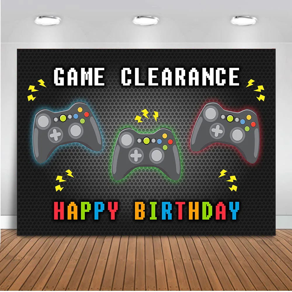 

Game Clearance Happy Birthday Backdrop for Photography Party Decoration Banner Background for Photo Games Competition