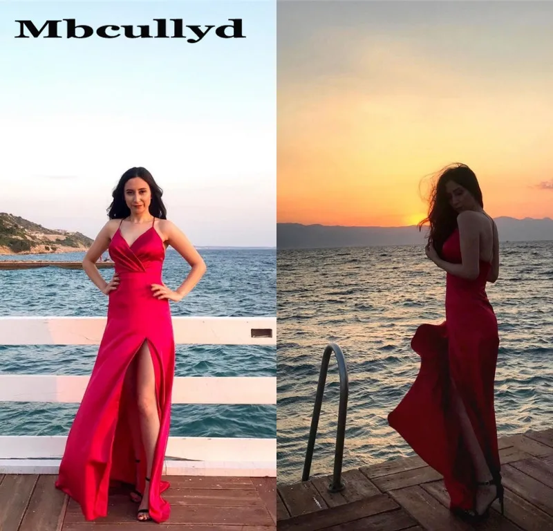 

Elegant Red Side Slit Prom Dresses Long 2023 Sexy V-neck Formal Mermaid Evening Party Gowns Plus Size Graduation Gala Dress