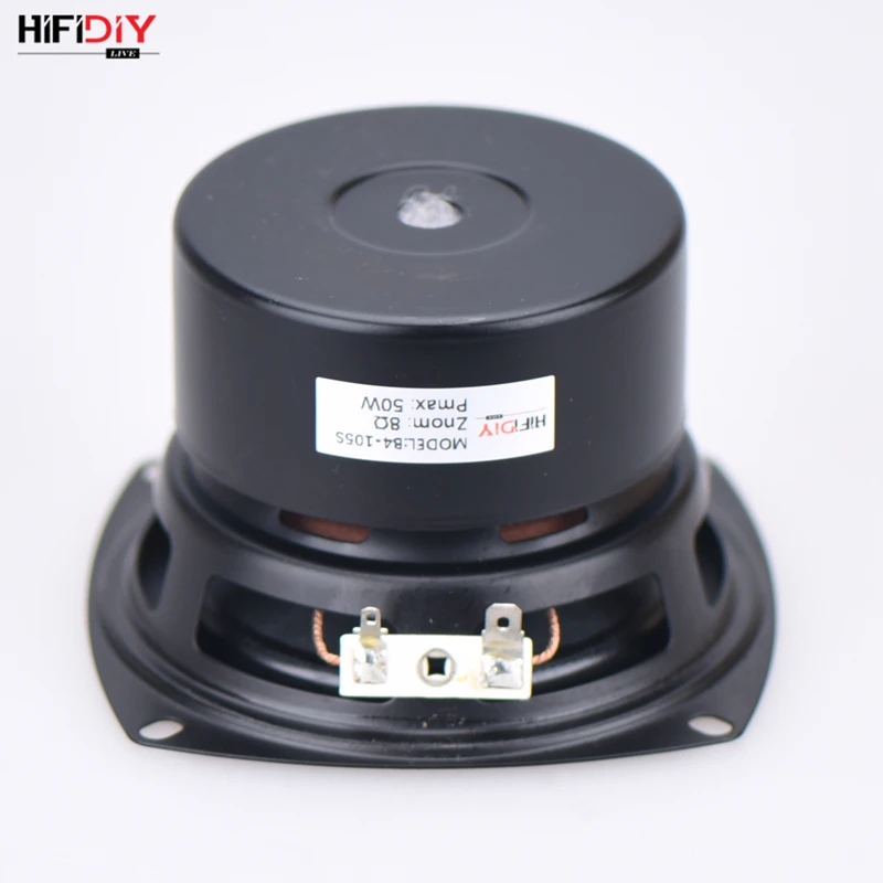 HIFIDIY LIVE HIFI 4 inch 4.5" Midbass Woofer speaker Unit  4 / 8 OHM 50W cotton and hemp fiber basin Loudspeaker B4-105S