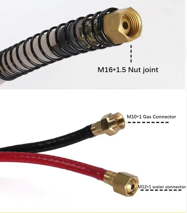 WP-18 SR-18 di raffreddamento ad acqua di argon torcia di saldatura linea completa 8 METRO 26 Piede M16 dado in acciaio inox di circolazione