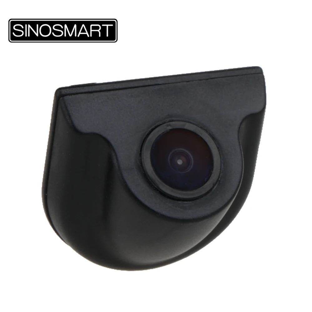 SINOSMART In Stock HD Universal Reversing Parking Camera with Ultra-Thin Shell Plastic Black 45 Degree Angle 20mm Hole