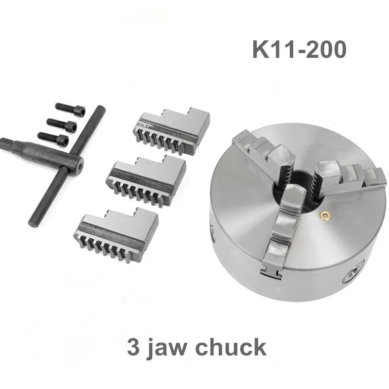 K11-200 3 jaw chuck/200MM manual lathe chuck/3-Jaw Self-centering Chuck