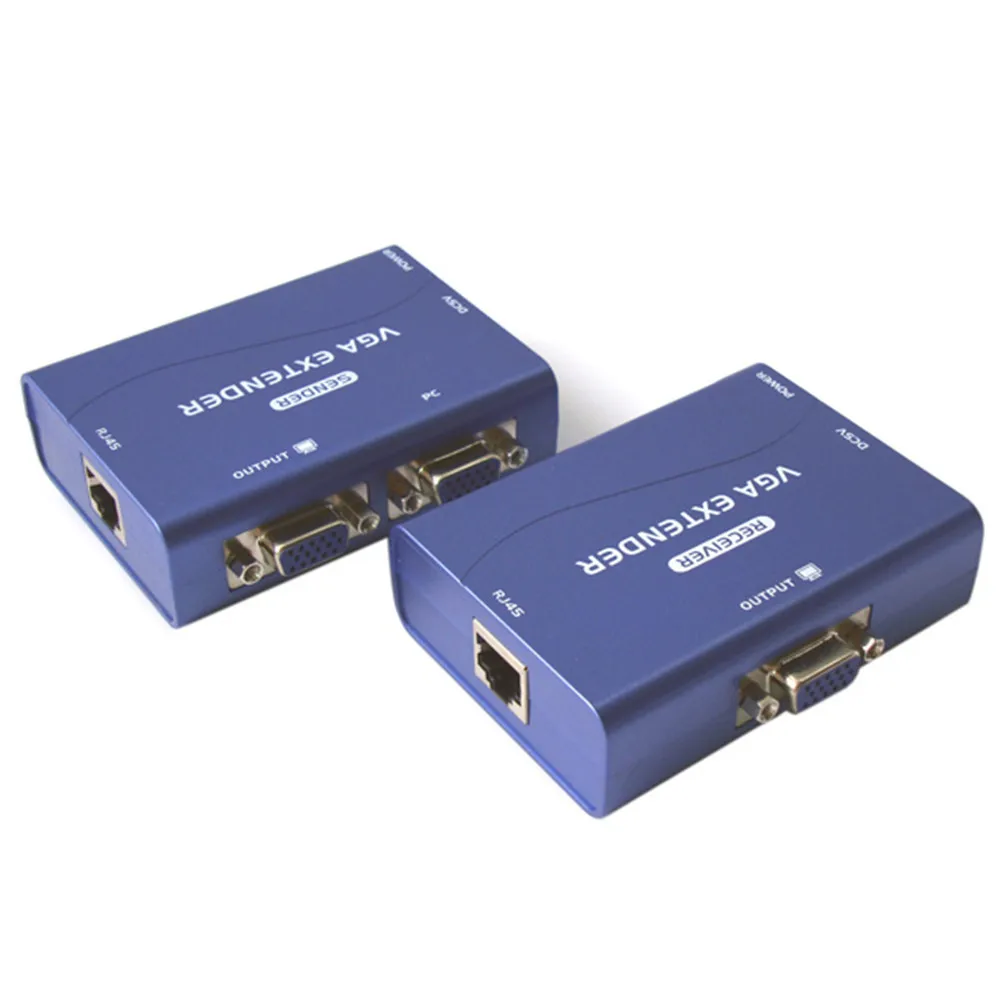 CKL 100/150/300 mètre VGA Audio Extender sur Cat5e avec 1.5 m câble Support VGA, SVGA, XGA, SXGA et Multisync moniteurs métal