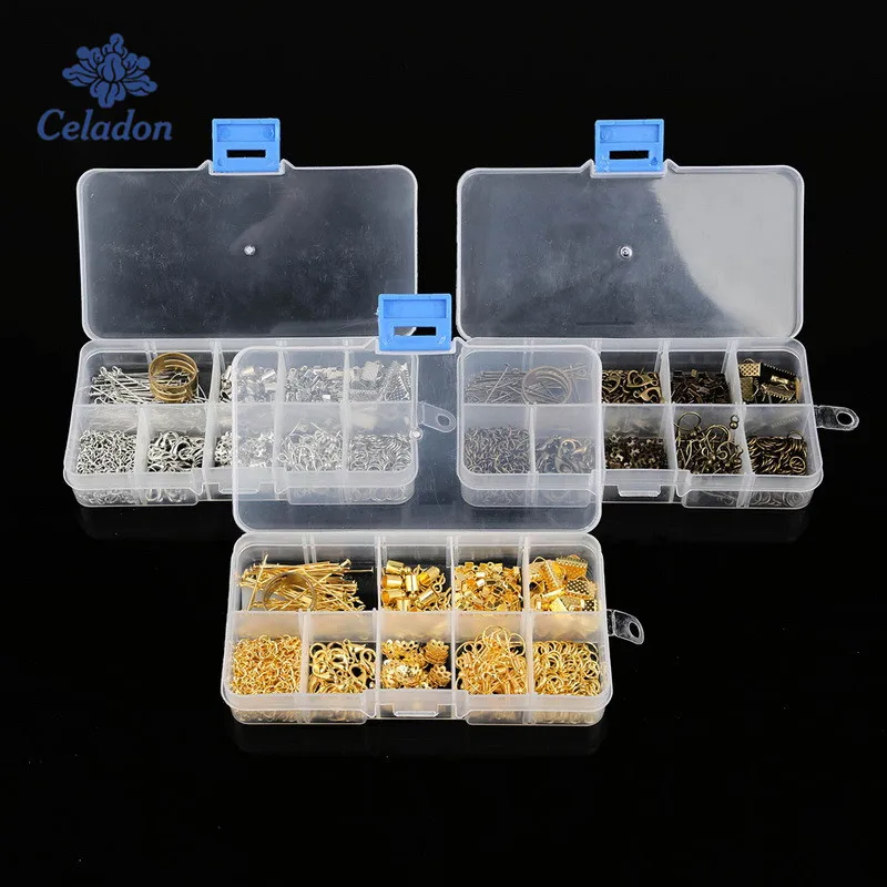 

Застежки-Концевики для ожерелья, материалы для изготовления ювелирных изделий, 1 коробка