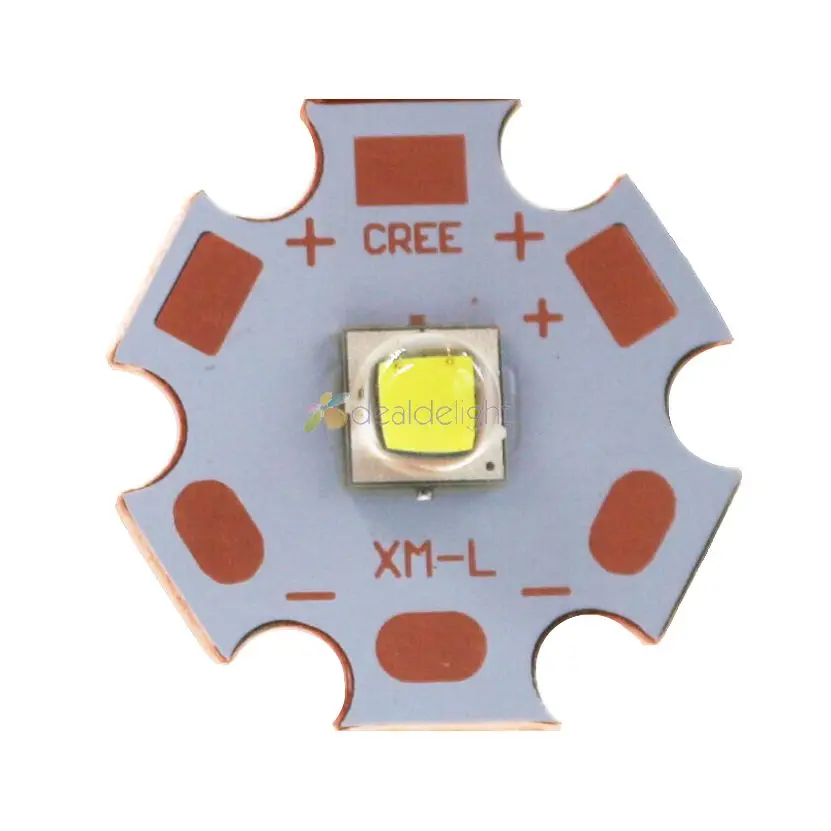 XML or XML2 XM-L2 T6 10W High Power LED Emitter Diode on 20mm Copper Base, Cool White, Warm White, Neutral White