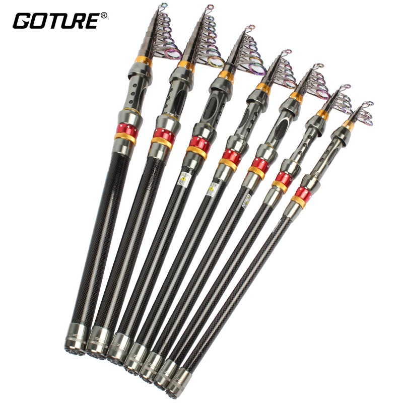 

Goture High Carbon Fiber Telescopic Fishing Rod Pole Spinning Fish Hand Fishing Tackle Sea Rod 1.8M 2.1M 2.4M 2.7M 3.0M 3.6M