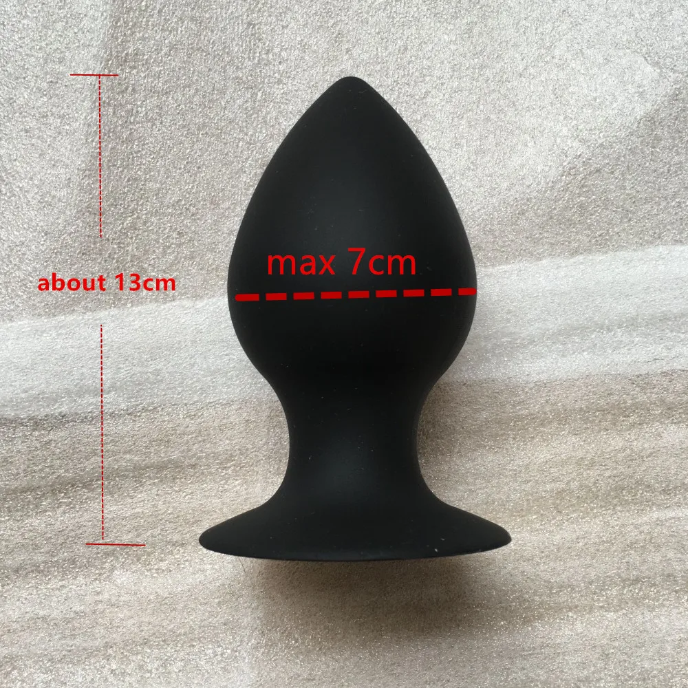 Black Silicone 2.8inch Diameter Large Butt Plug Huge Anal Plug,Unisex Super Big Anal Dilator Anus Training Sex Toys,Sex Products image 2
