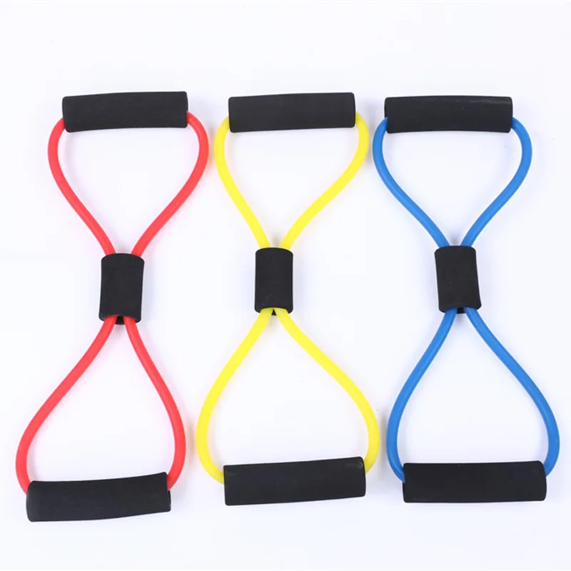 Light Figure 8 Ultra Toner Resistance Band Exercise Cords for Yoga Workout,Body Building,Home Gym with Heavy Duty