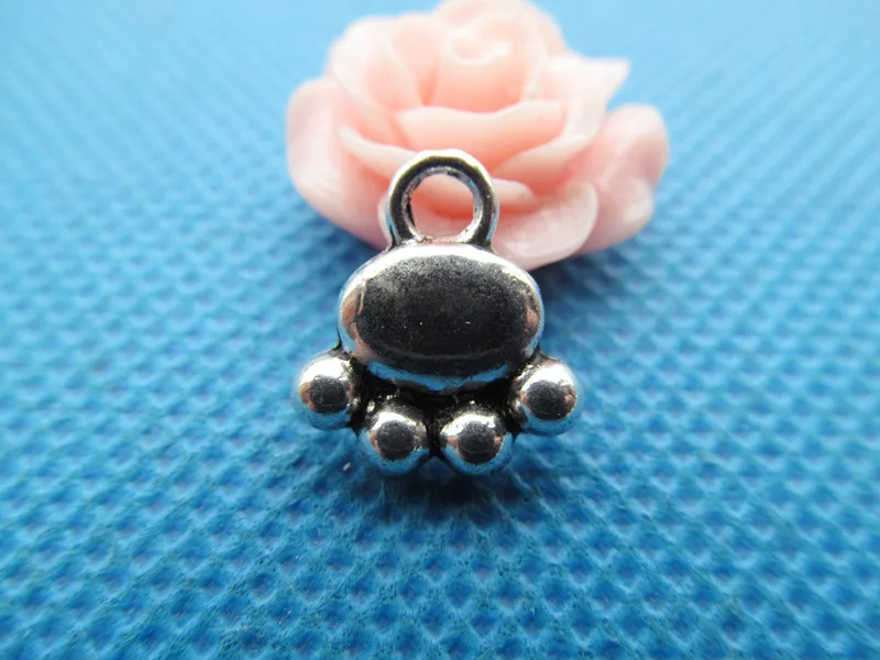 200pcs 12.53mmx13.80mm Antique Silver Little The Soles of Feet Pendant Charm/Finding,for Bracelet & Necklace,DIY Accessory
