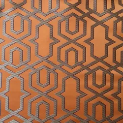 Design geometrico contemporaneo arancione poliestere Jacquard tessuto poltrona tessuto cuscino sedia tappezzeria tessuto 140 cm vendita al metro