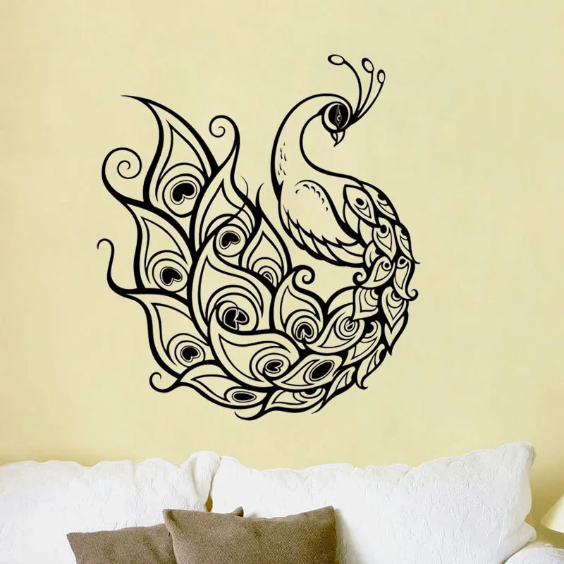 

ZOOYOO Peacock Wall Decal Sticker Art Decor Bedroom Design Mural Vinyl Birds Animals Home Decor Living Room Decoration