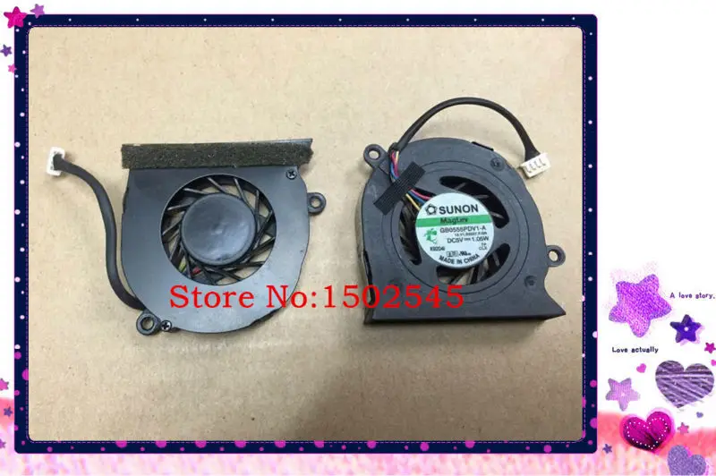 Free shipping original laptop CPU fan cooling fan for HP EliteBook 2530 2530P SPS: 492568-001 notebook CPU cooling fan