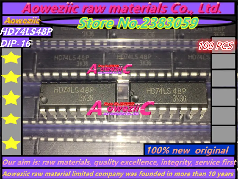 Aoweziic 100% new  original  74LS48 HD74LS48P SN74LS48N DIP-16  Decoder / driver