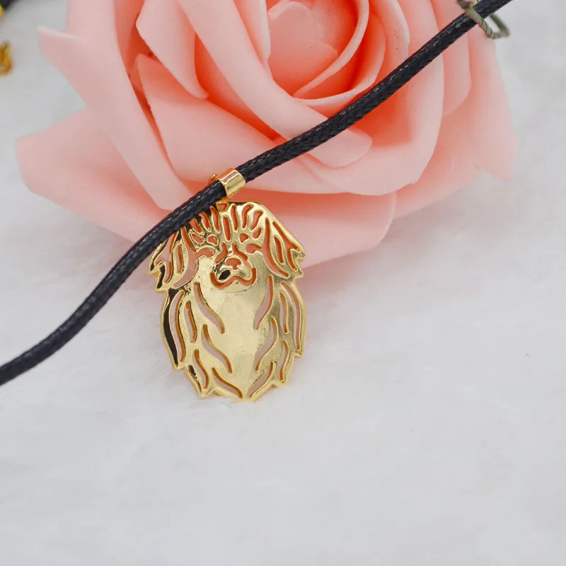 New Rope Chain Special Dog Pendant Necklaces Women's Tibetan Spaniel Jewelry Necklaces