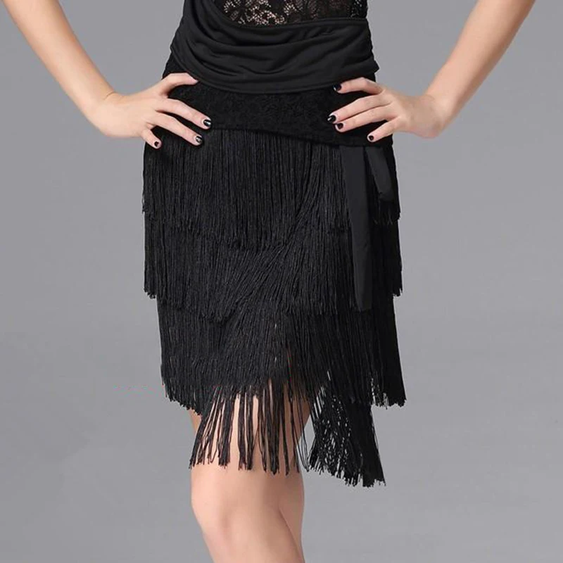 2024 New Latin dance skirt Women irregular hip scarf Professional Dancing WearTassel Fringe Big Bottom Skirts Clothes