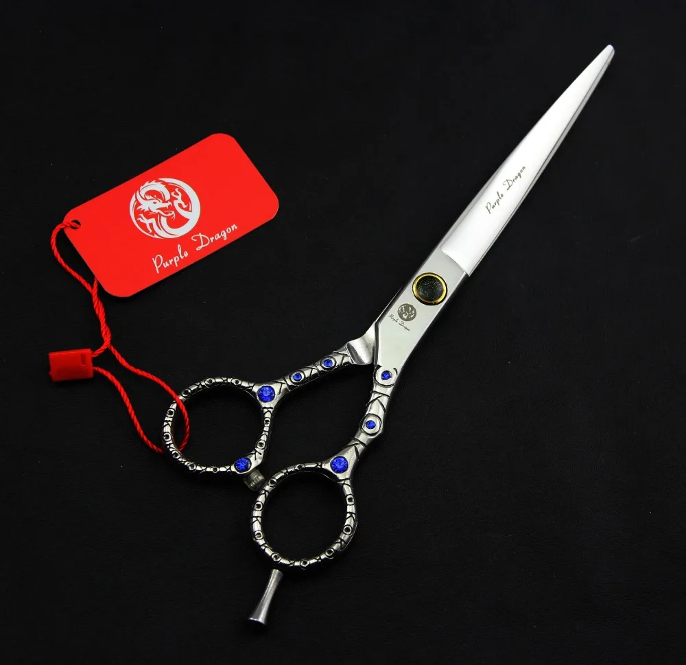 TOPPEST 7 INCH Diamante Hairdressing Scissors With Bag Japan 440C 62HRC Home & Salon Dogs Cats Pet Cutting Shears Hair Scissors