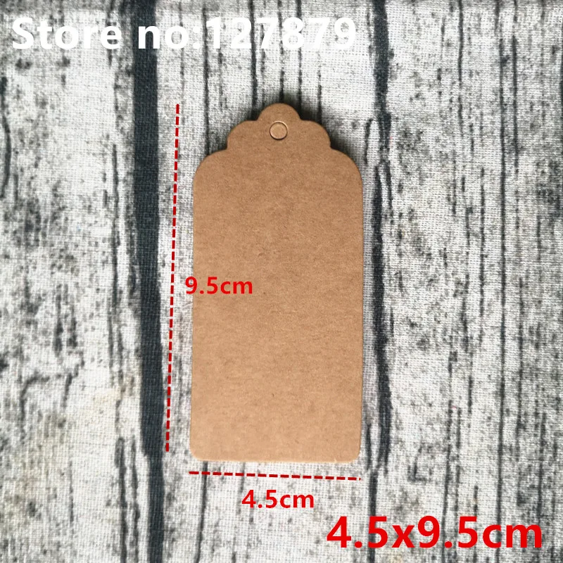 100 sztuk Kraft Paper multi-rozmiary metki ślub/dekoracja urodzinowa tag/mały prezent metka z ceną/biżuteria metka z ceną