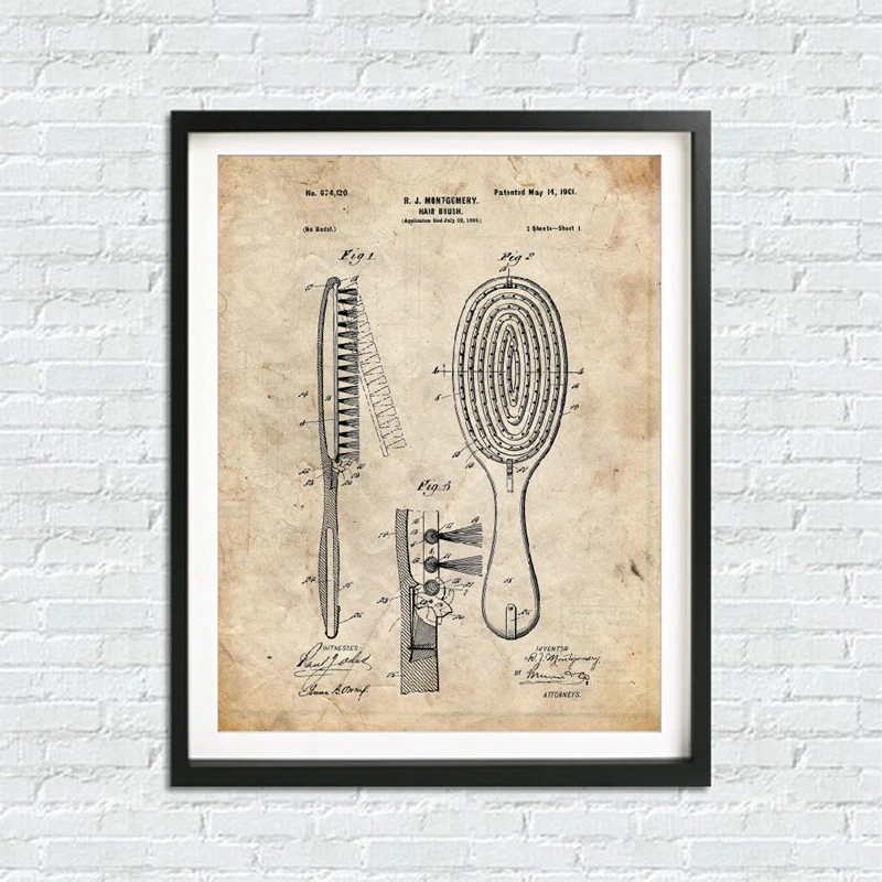 Bathroom Patents Blueprints Vintage Posters Wall Art Prints Bathroom Decor , Barber\'s Gifts Painting Pictures for Barber Shop