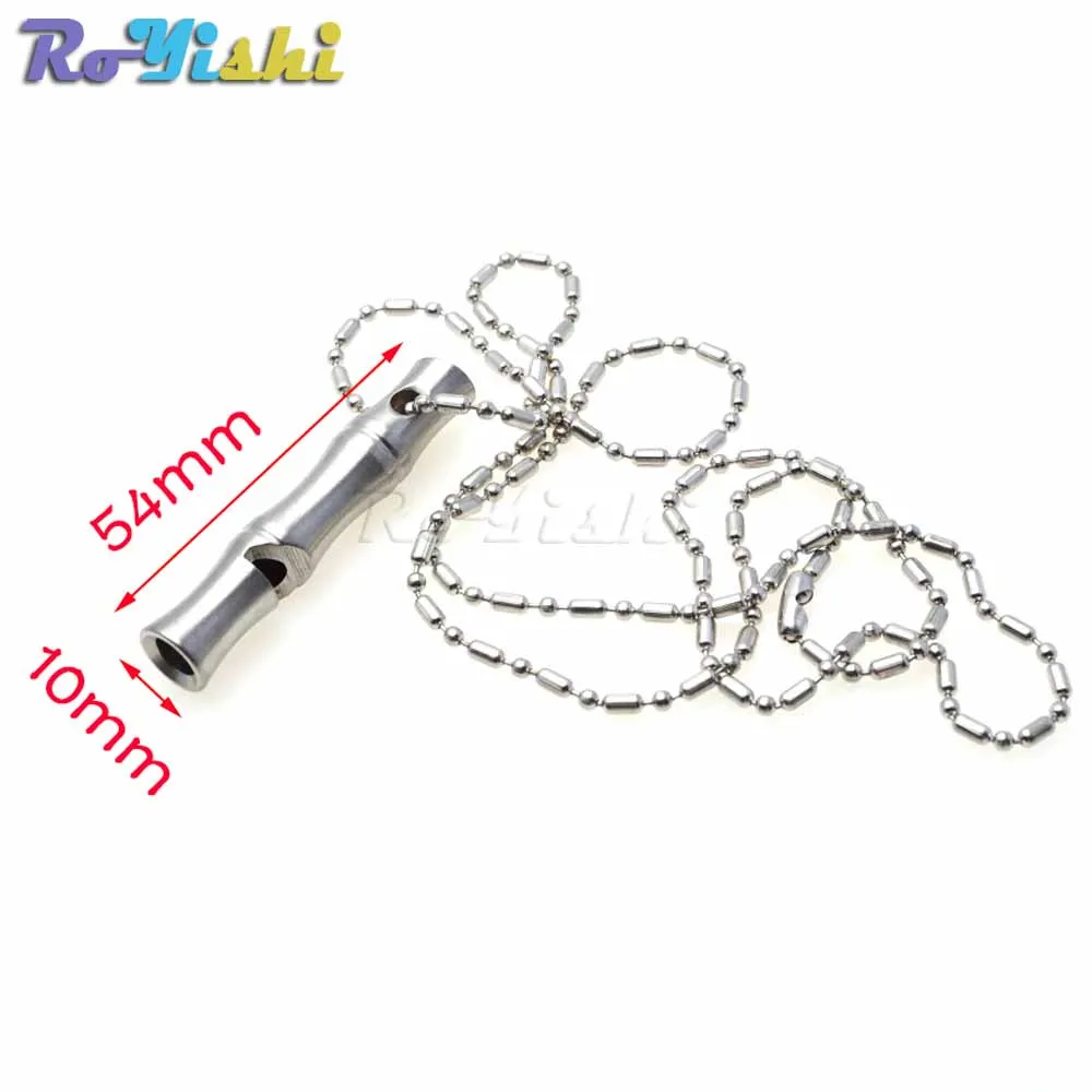 1pcs High Decibel Ttanium Alloy Outdoor Emergency Survival Whistle Chain Cheerleading Multifunction Tool