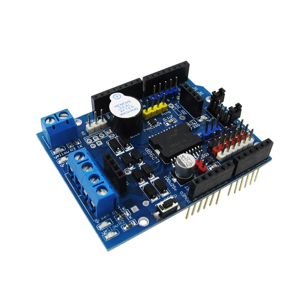 10pcs/lot L298P PWM Speed Controller Dual High-Power H-bridge Driver ,Bluetooth Interface, L298P Motor Shield Board for