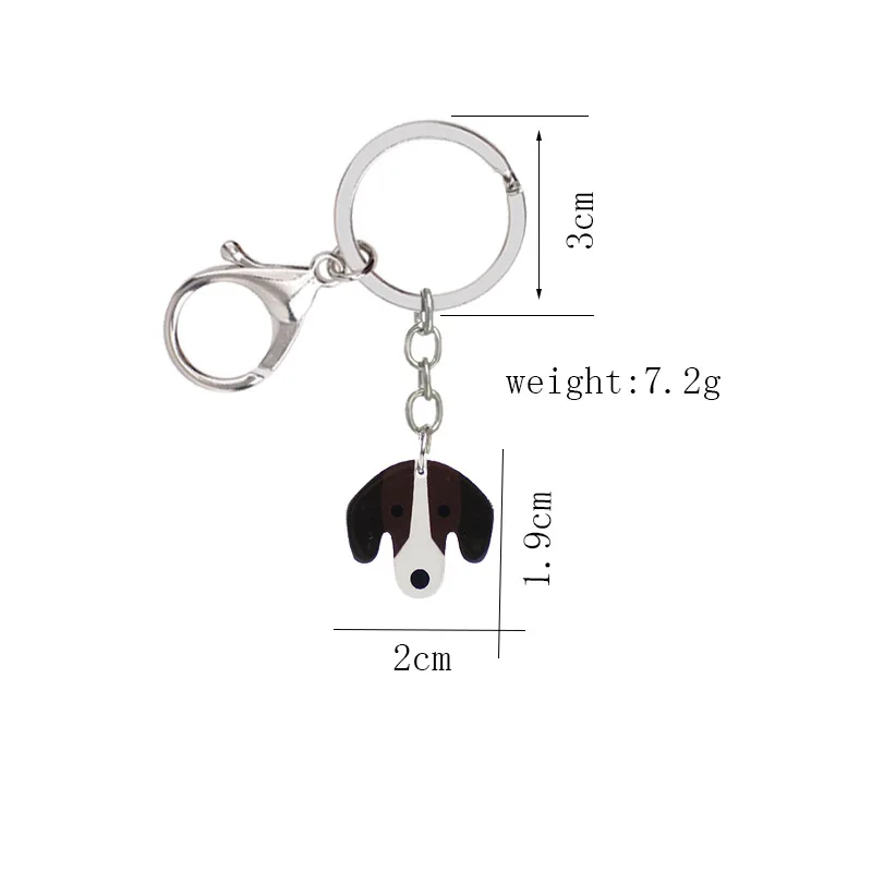 1PS Resin Mini Cute FRENCH BULLDOG Keychain Animal Key Chain  Mobile Shell Bag Accessories Kids Christmas Gift Delicate