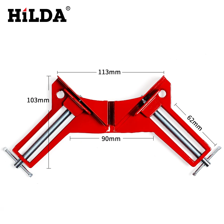 HILDA-abrazadera de esquina multifunción para carpintería, Clip de ángulo recto de 90 grados, Marco de imagen, 100MM, 4 Uds.