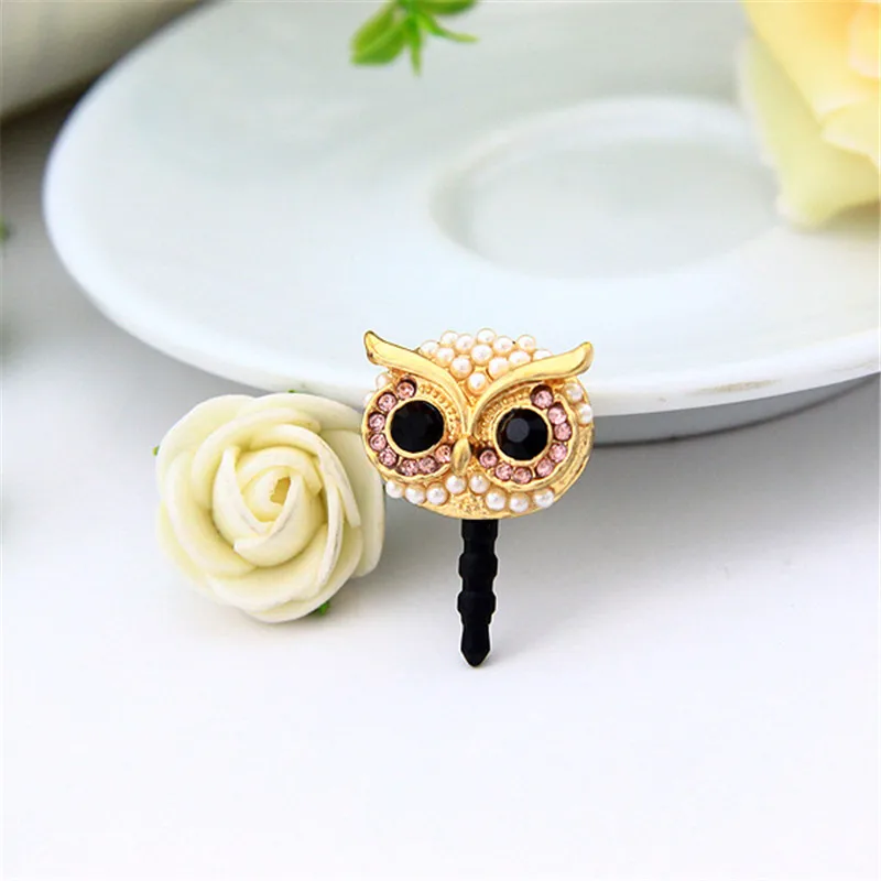 Owl 3.5mm Dust Plug Cap Cell for iPhone Samsung Earphone Jack Plug Headphone Plugs Anti Dust Plug Phone Accessories