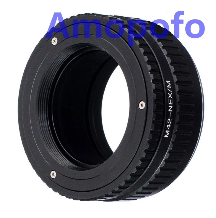 Amopofo M42-NEX/M Adapter  M42 Screw Mount Lens to SonyE Mount Adapter NEX Macro Focusing Helicoid NEX-3, NEX-5, A5000, A6000, A