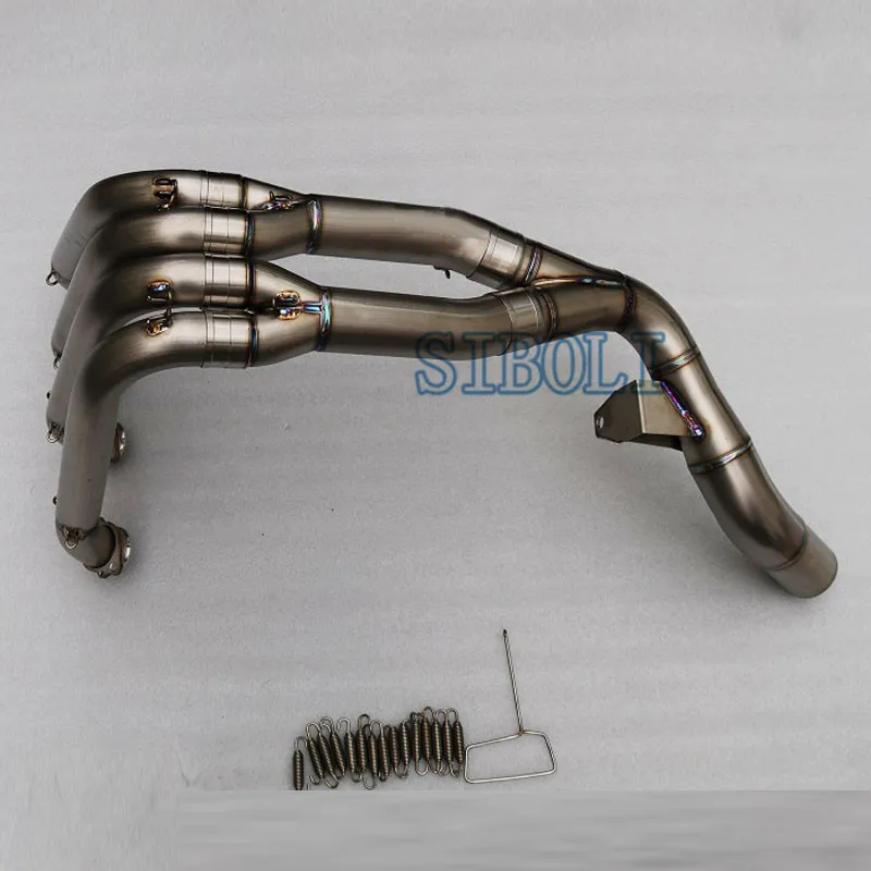 Motorcycle Full Exhaust System Connect Pipe Titanium Alloy Tube For  S1000R S1000RR 2010 11 12 13 14 15 2016 2017 2018 2019