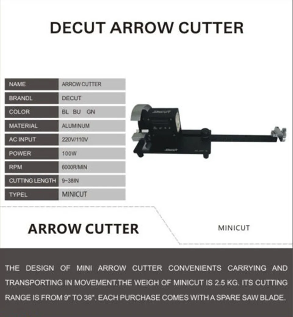 Decutミンカットアローカッター調節可能なアローカッターアーチェリー