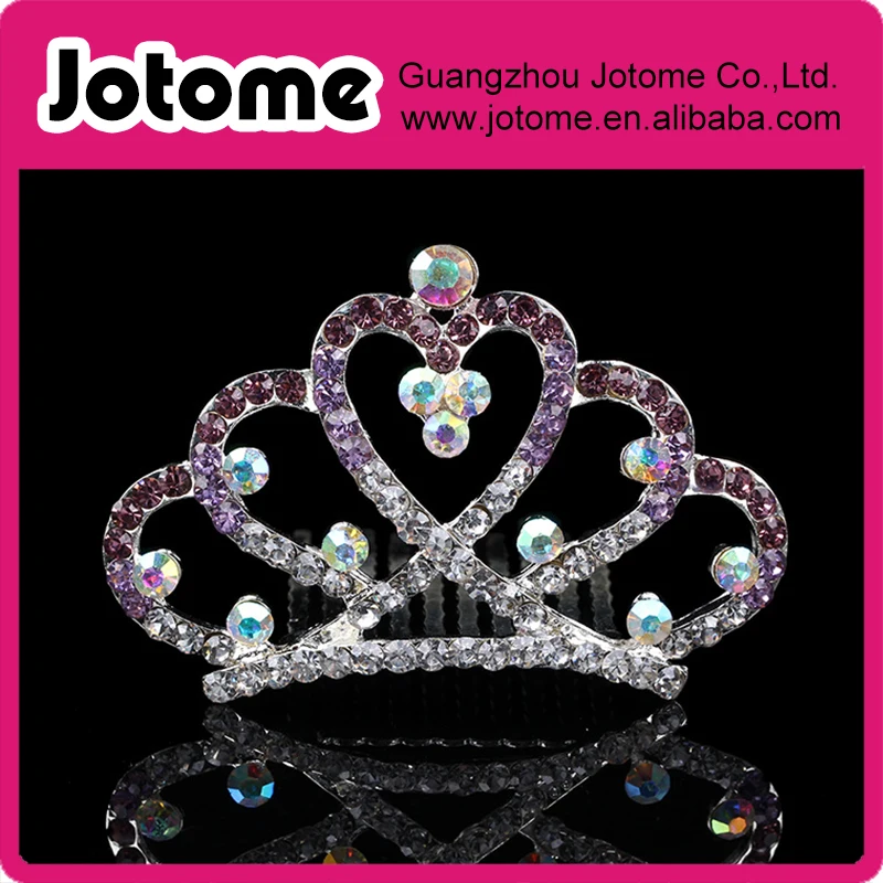 Crown Crystal Rhinestone Hair Comb Clip Wedding Hair Accessories For Short Hair And Long Hair