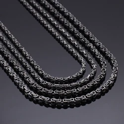 4/5mm Titanium Stainless Steel Royal Long Chain Necklace For Men Punk Chains Waterproof Dropship Necklace