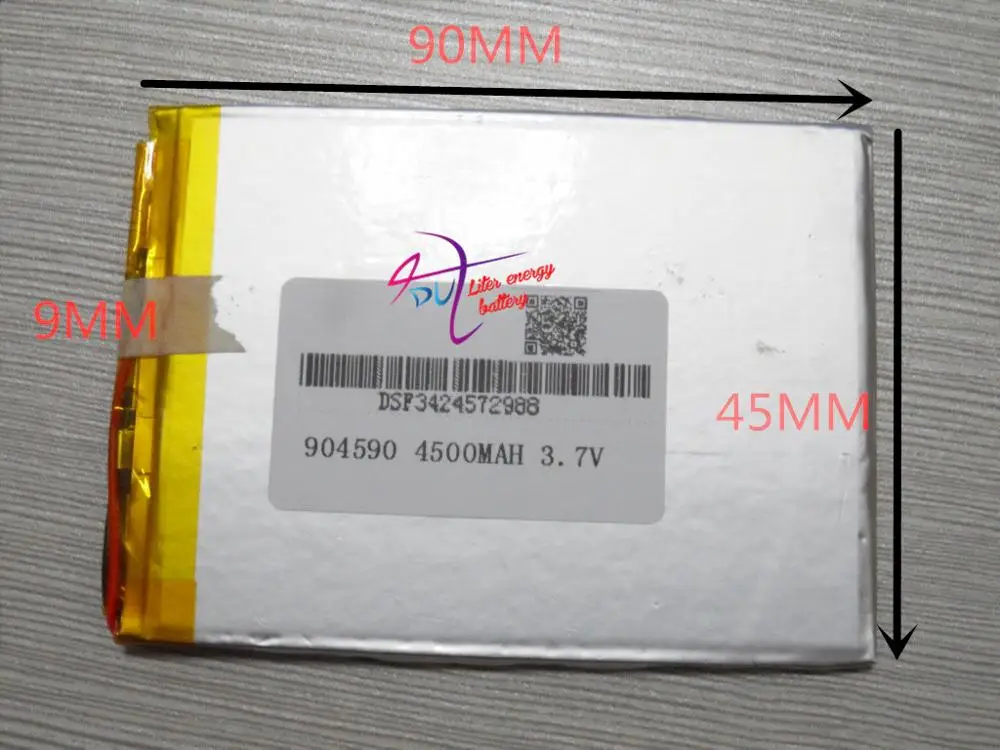 

3.7V polymer lithium battery 904590 Tablet PC Pocket PC high capacity 4500MAH