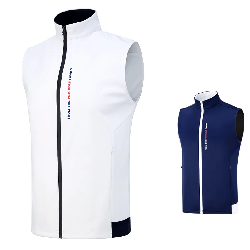 

Men's Vest Golf Clothes Jackets Full-Zip Sleeveless Windproof Waterproof Material Coat Competition Uniform Spring Wasitcoat