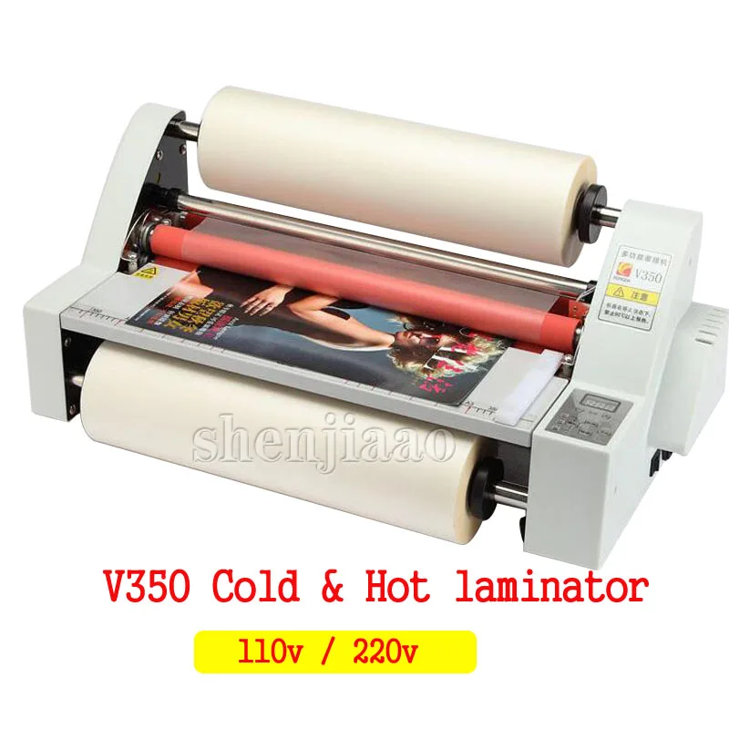 maquina de estratificacao a quente laminador de filme v350 quatro rolos tamanho a3 controle eletronico de temperatura laminador de rolo unico 01