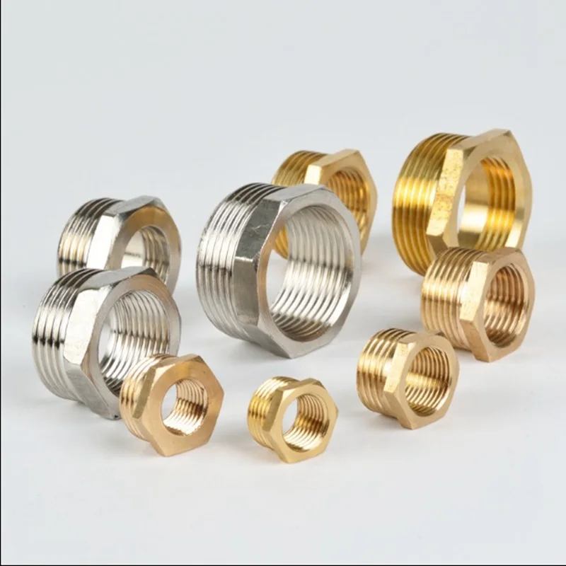 

2pcs 1 1/4" 1 1/2" 2" To 1 1/4" 1" 3/4" 1/2" Bushing Joint Copper Stainless Steel Change Variable Diameter Pipe Connector