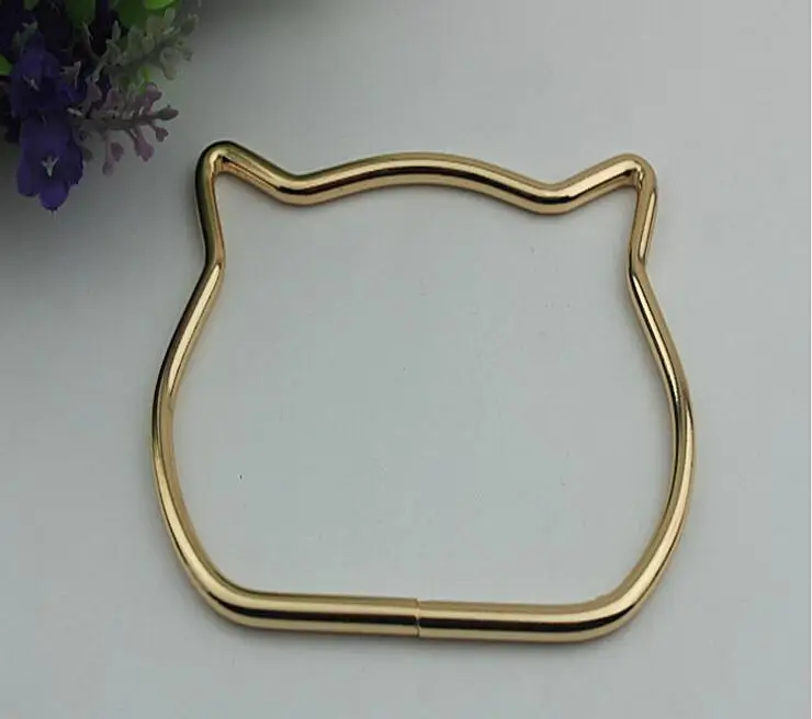 

(10 PCS/lot) metal plating processing leather handbags kitten hand holding the handle decorative accessories