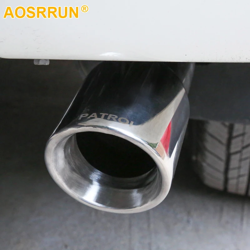 For Nissan Patrol Y62 2012 2013 2014 2016 2017 2018 Car Exhause Tail Throat Stainless Steel Pipe Accessories Styling