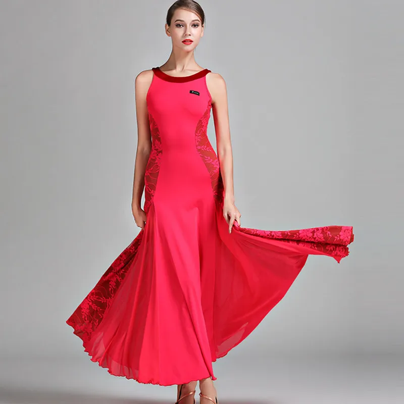 Tiêu chuẩn phòng khiêu vũ trang phục tiêu chuẩn dresses phòng khiêu vũ múa váy đỏ flamenco trang phục khiêu vũ latin phòng khiêu vũ trang phục khiêu vũ mặc