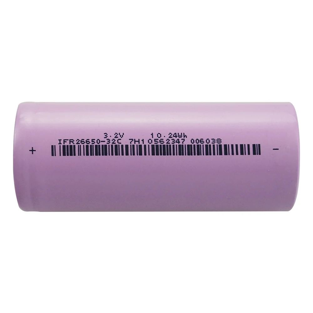 Batteria ricaricabile LiFePo4 3,2V/11.24Wh 3200mAh batteria ricaricabile (26650 Flat Top con certificazione UN Und UL