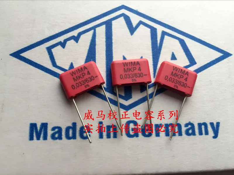 

2020 hot sale 10pcs/20pcs German capacitor WIMA MKP4 630V 0.033UF 630V 333 33nf P: 10mm Audio capacitor free shipping