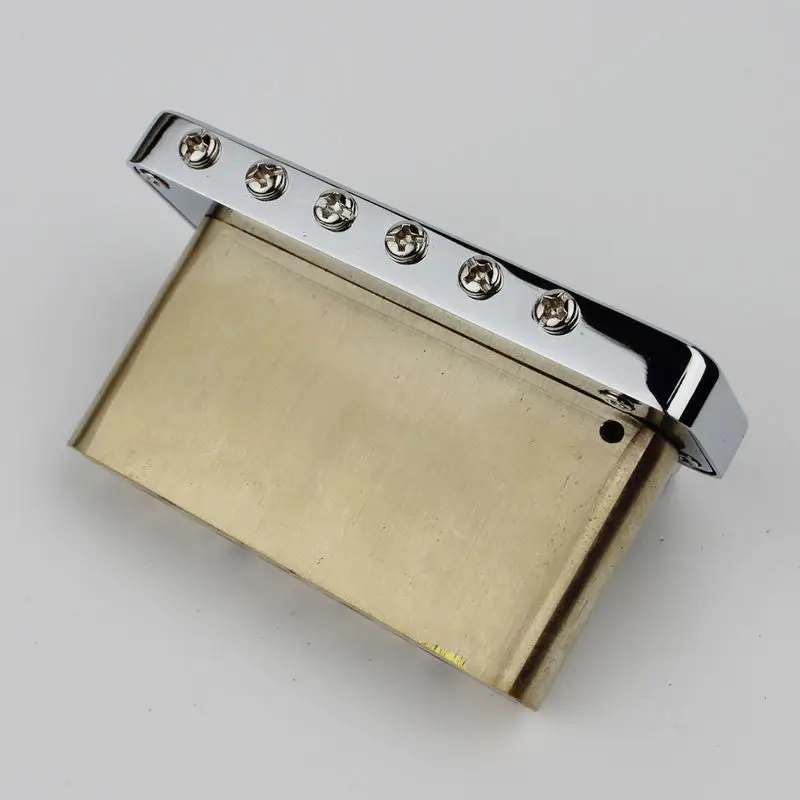 ST Guitar Wilkinson Chrome silvery WVP6 Tremolo Bridge + Stainless Steel Saddles + Zinc Block Or Brass Block