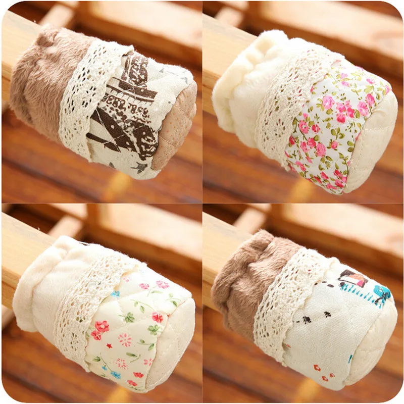 Fashion Modern Europe Home Cotton Home Hotel Lace Flower Sock Cloth Gloves For Table Chair Legs Covers Protect Floor 978302