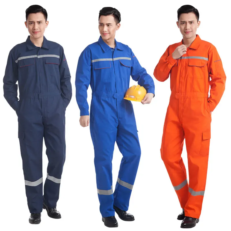 Woman men work overalls working uniforms spring thin section Reflective Coveralls welding car workshop mechanic PlusSize clothes