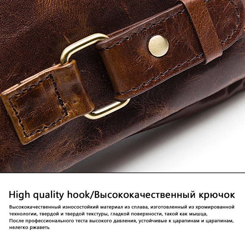 WESTAL Genuine Leather Waist Packs Men Waist Bags Fanny Pack Belt Bag Phone Bags Travel Waist Pack Male Small Waist Bag Leather